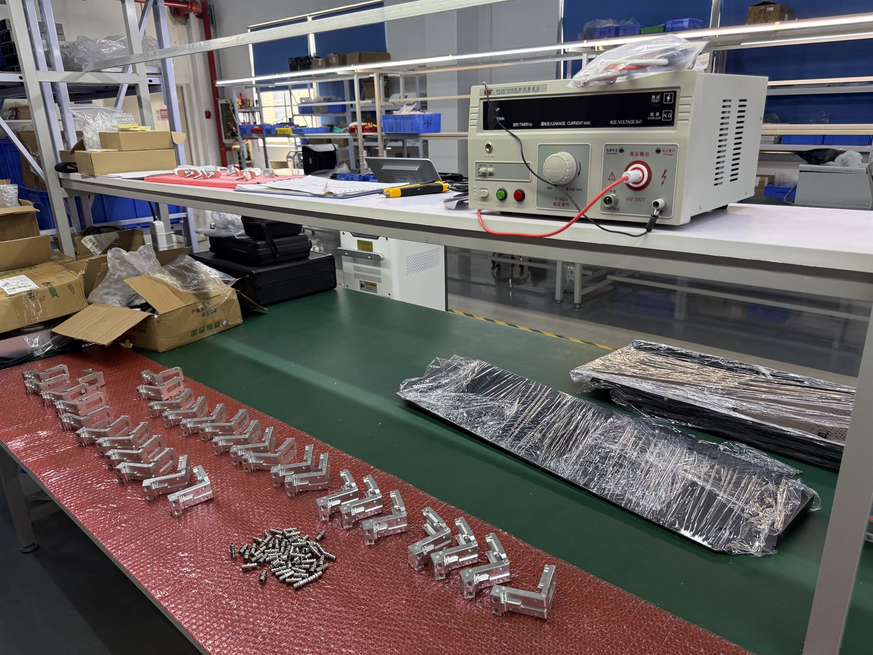 Prepared mechanical components and test equipment
